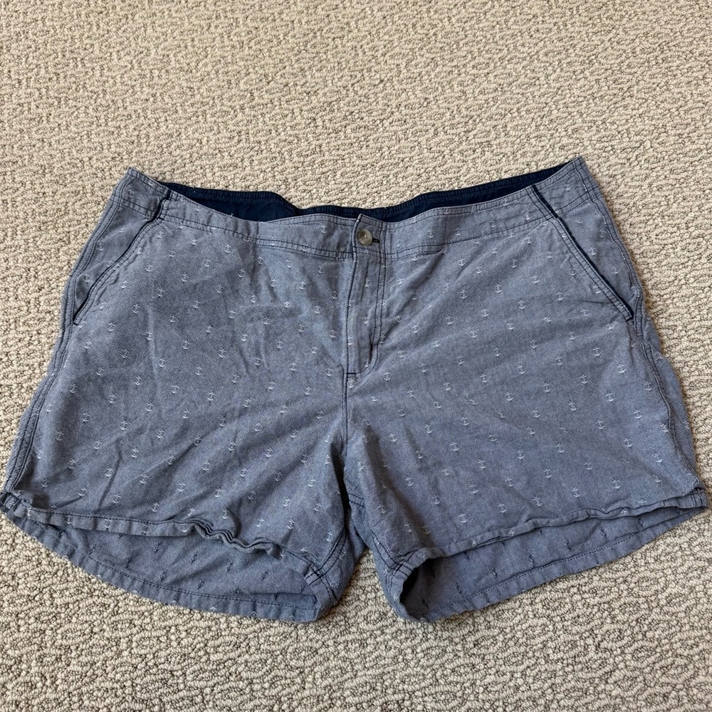 ⚓ Columbia PFG Anchor Embroidered Chambray Shorts – Size 22W ⚓